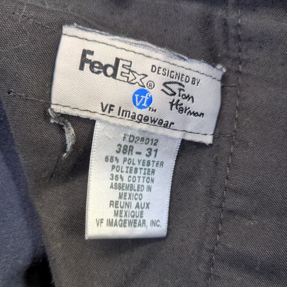 FedEx Stan Herman VF Imagewear Men's Uniform Pants Blue Size 38Rx31 - Picture 10 of 10
